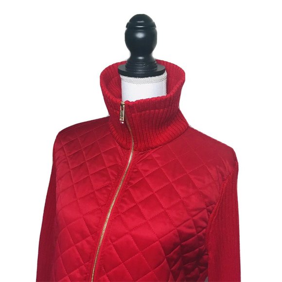 Rafaella Weekend Qulited Knitted Zip Up Jacket - Picture 5 of 9